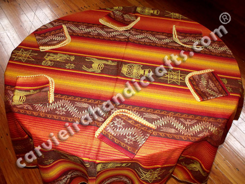 Tablecloth Set round tablecloth + 6 corditading napkings