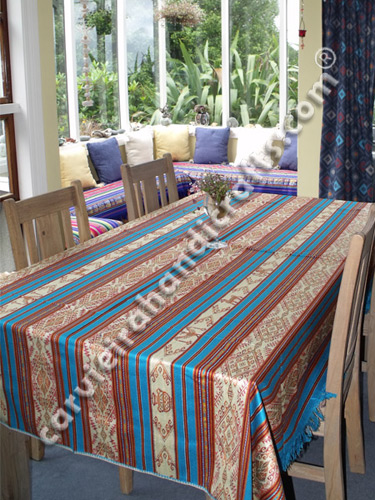 Tablecloth Turquoise Indios Ecuador